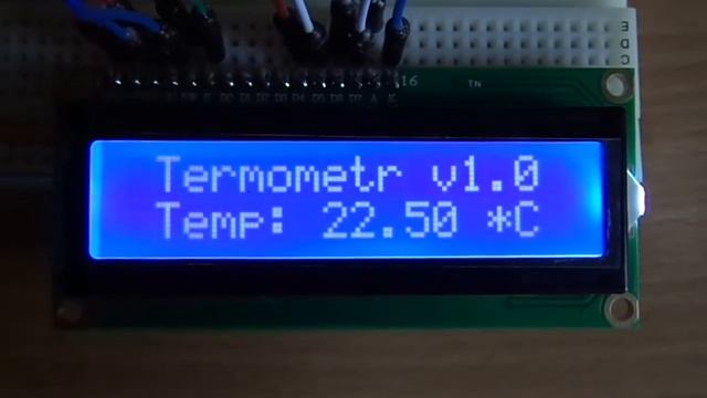 #1 Arduino - Thermometer with DS18B20 and LCD смотреть онлайн