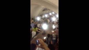 давка метро Комсомольская выход к ярославскому вокзалу из за пожара на охотном ряду