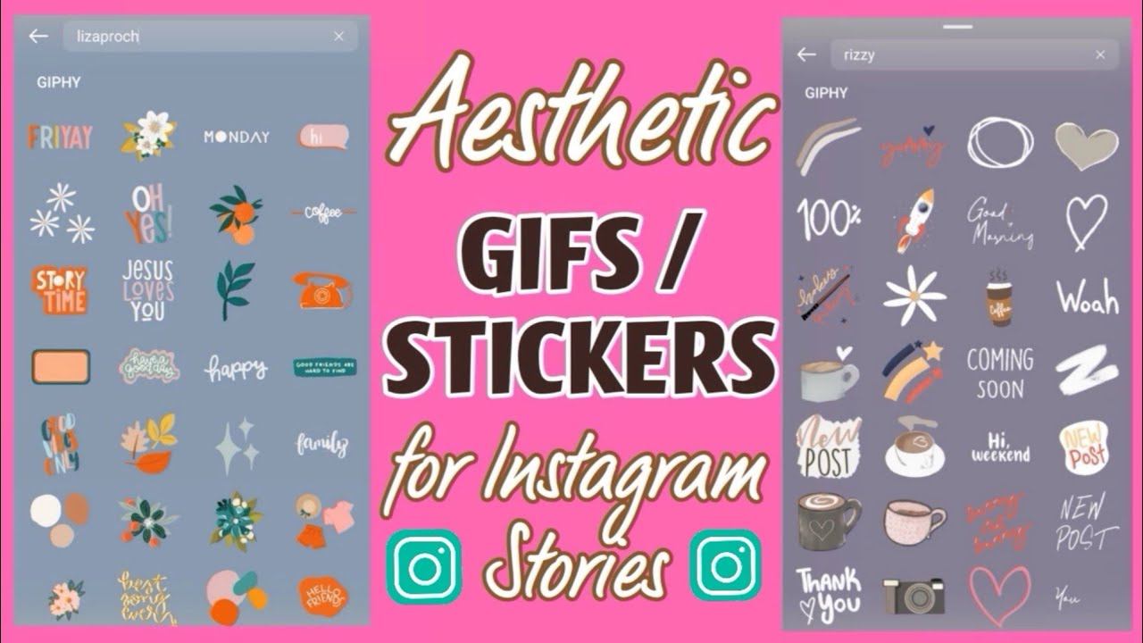 THE BEST AESTHETIC GIFS / STICKERS FOR INSTAGRAM STORIES