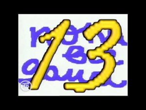 Заставка программы Пока все дома (1-й канал Останкино, 1993) В честь юбилея 13-го выпуска