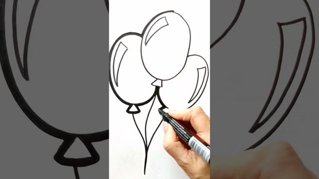 Выделяем контур воздушных шаров / Нарисуй Ка / Shorts смотреть онлайн