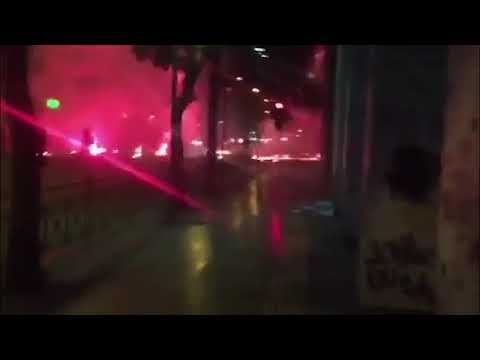 Видео столкновений анархистов и полиции в Афинах
