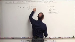 Calculus 2: Integration of Trig Functions (5 of 16) Integral of cotx=?