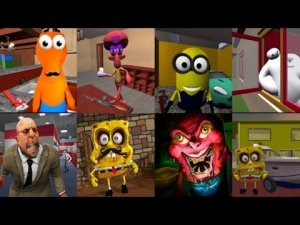 Caught Battle 3: IT Clown Neighbor, Hello Baymax, Prankster Project, Squidward Neighbor Re, and mor