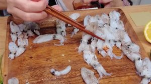 싱싱한 꼴뚜기(호래기) 리얼사운드 먹방 Raw Baby squid ASMR MUKBANG REALSOUND EATING SHOW