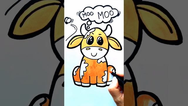 Раскрашиваем бычка / Нарисуй Ка / Shorts смотреть онлайн