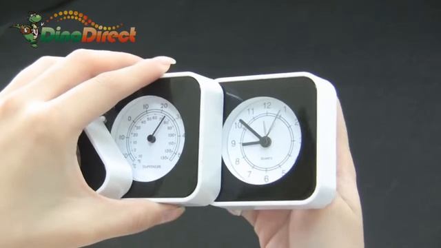 Rotation Foldable Clock with Hygrometer & Thermograph L047 - dinodirect