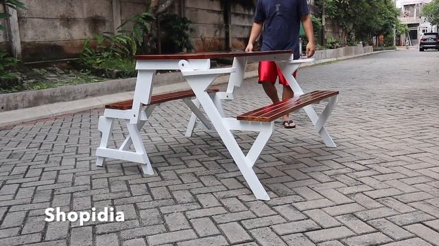 Kursi lipat untuk teras bisa jadi meja unik viral