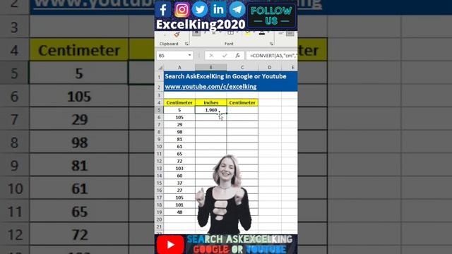 Quickly Unit Conversion in Excel#askexcelking #ExcelKing2020 #excelshortcuts #exceltips #exceltrick