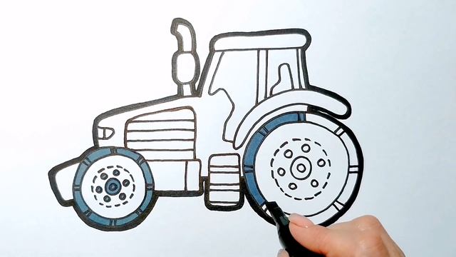 ТРАКТОР / раскраска / Нарисуй Ка смотреть онлайн