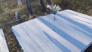 Туалет из Пеноплекс (ЭППС 30 мм) часть 1