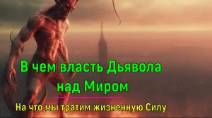 В чем власть Дьявола над Миром. На что мы тратим жизненную Силу