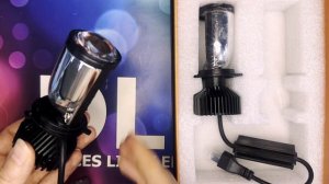 Светодиодные линзованные LED автомобильные лампы H4 Y6 MINI P43T (Y6D Pro MAX) 40W 12-24V 5500K