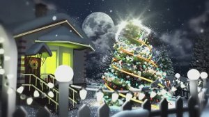 Новогодний домик 2025 - Новый Год , футаж заставка интро
