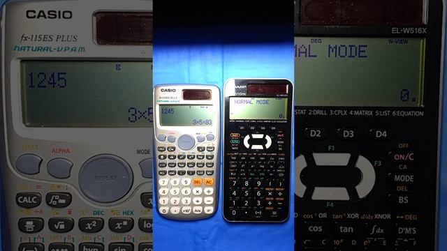 CASIO fx-115ES PLUS vs SHARP EL-W516X -- [09] Prime Factorization