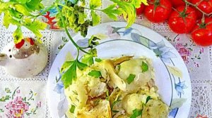 Цветная капуста с куриным мясом в духовке