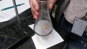 HCl + NaOH -- NaCl + H2O Titration