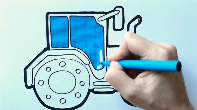 РИСУЕМ СИНИЙ ТРАКТОР ЛЕГКО И ПРОСТО / Нарисуй Ка смотреть онлайн
