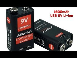 Перезаряжаемая батарея 9V типа "Крона".