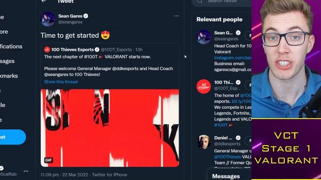 100T SIGN SeanGares & DDK: Roster Rebuild?! TSM Bench Wardell?? 😱VALORANT News смотреть онлайн