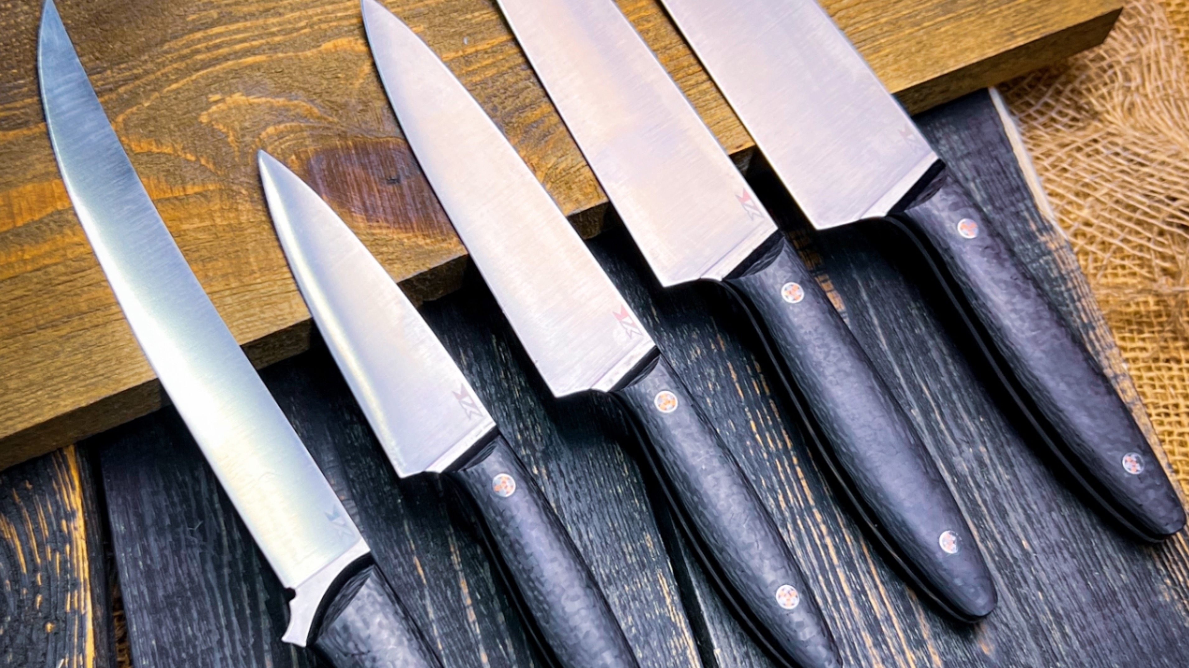 БОЛЬШОЙ кухонный НАБОР | N690 Carbon fibers смотреть онлайн