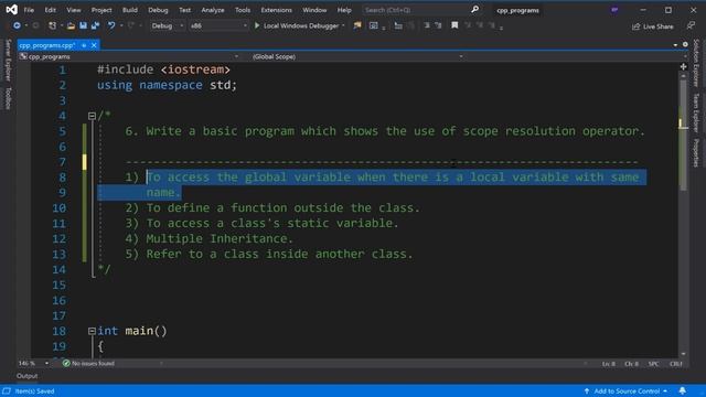 Scope resolution operator in C++