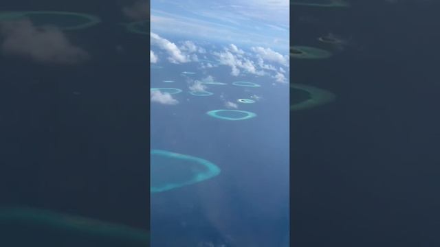 🎴 MALDIVES 🌴 AERIAL VIDEO ✈ FROM A SEAPLANE #shortsvideo