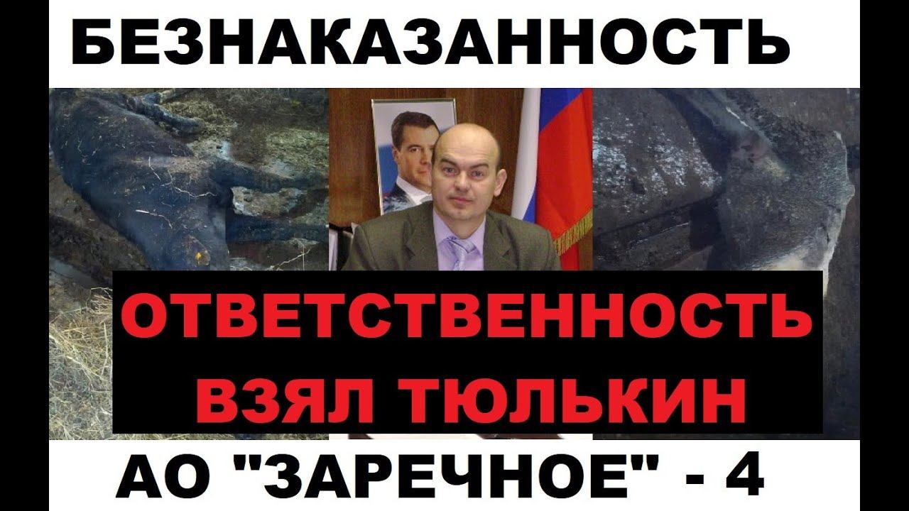 ТЮЛЬКИН ВЗЯЛ ОТВЕТСТВЕННОСТЬ ЗА АО "ЗАРЕЧНОЕ"
