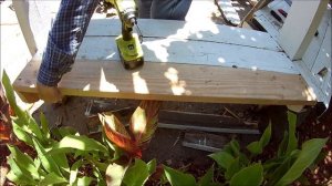 как отремонтировать прогнившую скамейку ч 1