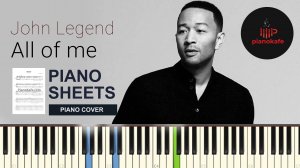 John Legend - All of me НОТЫ & MIDI | PIANO COVER | PIANOKAFE