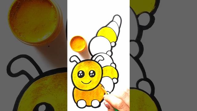 Раскрашиваем ГУСЕНИЦУ / Нарисуй Ка / Shorts смотреть онлайн