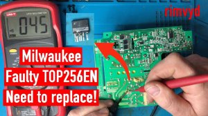 Milwaukee M12 18C charger repair, TOP256