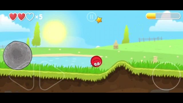 Как пройти 3 уровень в Red Ball 4 на локации"Зелёные холмы"