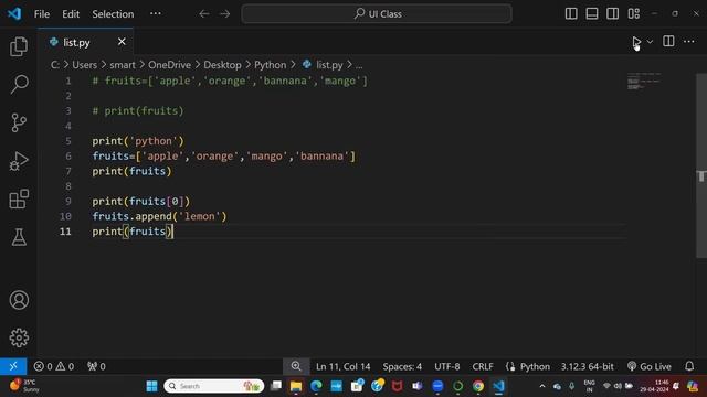 Python | Collection Types | List