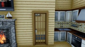 Проект бани "Баня - беседка" 15,3 х 6,5 м 78 м2