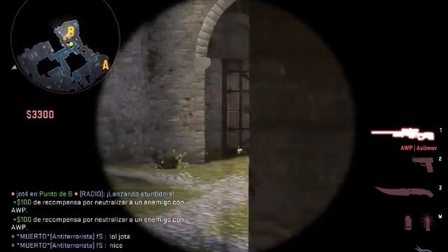 CS:GO jot4 # Cobblestone # 4 kill Awp [4:3] [854x480] [0:58] смотреть онлайн