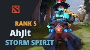 AhJit (Rank 5) plays Storm Spirit Dota 2 Full Game