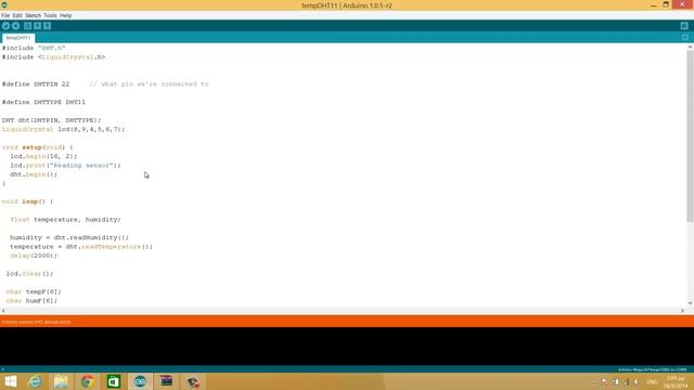 Arduino Project: Temperature and Humidity monitor Tutorial with DHT11 (or DHT22) sensor LCD shield.
