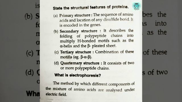Importance of peptides, electrophoresis, protein structure_primary, secondary, tertiary, quaternary
