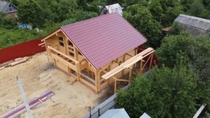 Дом Баня 110 м2 из оцилиндрованного бревна г. Тамбов