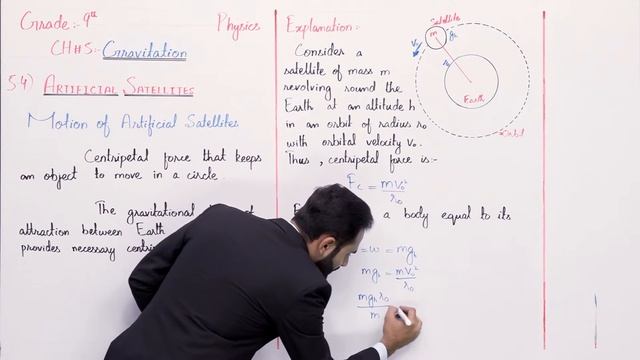 Class 9 - Physics - Chapter 5 - Lecture 6 Motion of Artificial Satellites - Allied Schools смотреть онлайн