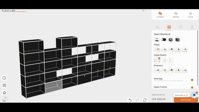 3D конфигуратор Модульной мебели | Шкаф смотреть онлайн