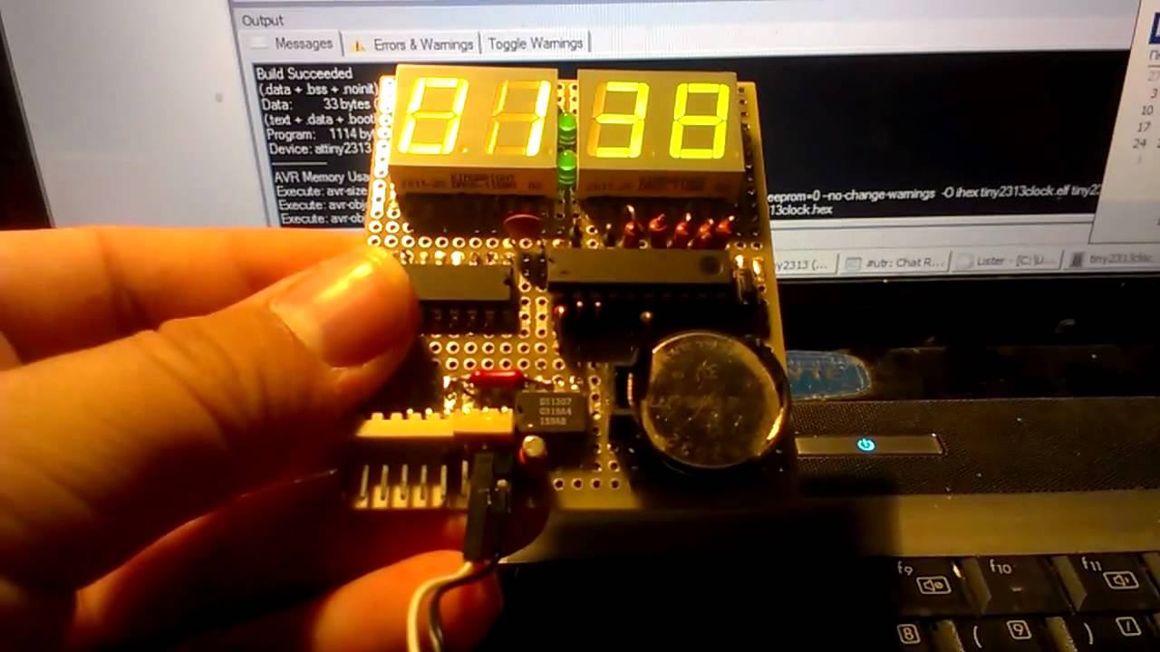 Часы для IoN на attiny2313 и ds1307 смотреть онлайн