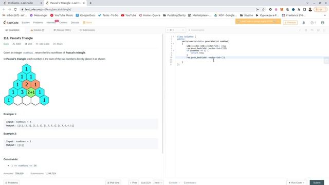 LeetCode 118  Pascal's Triangle
