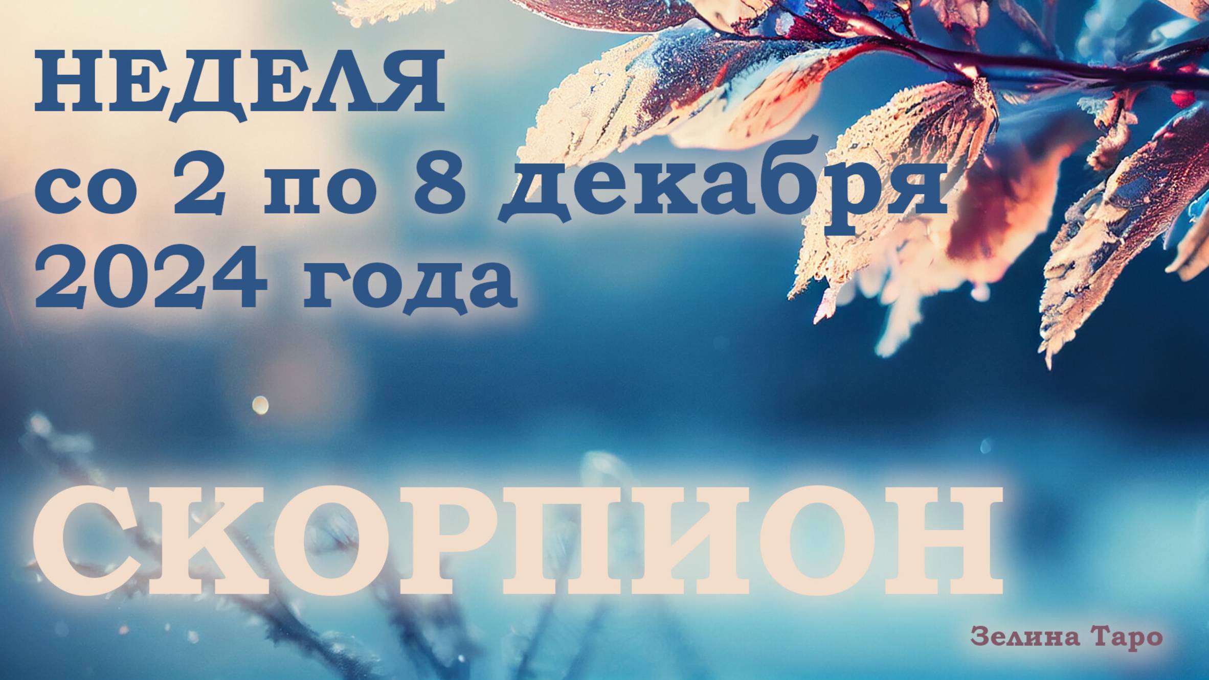 СКОРПИОН | Таро прогноз на неделю со 2 по 8 декабря 2024 года
