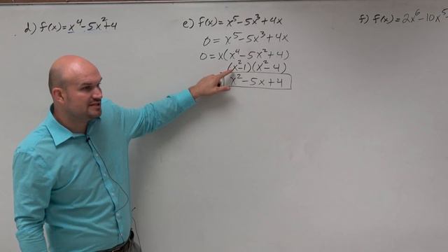 How to factor a polynomial to the 5th power to find the zeros and multiplicity