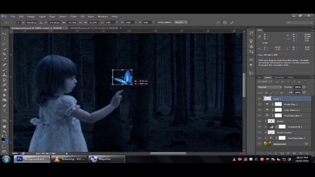 How to create a Glowing fantasy in the Dark in Photoshop Cs6 смотреть онлайн