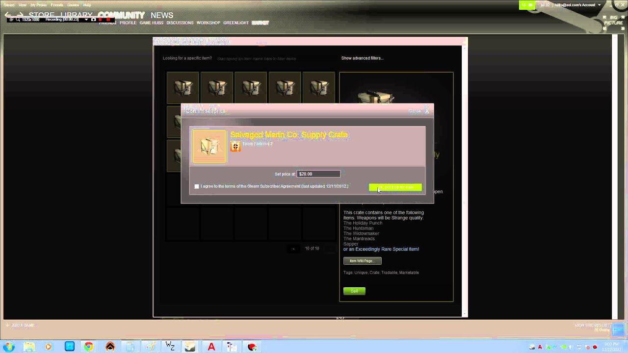 Selling a TF2 Item on the New Steam Community Market Beta смотреть онлайн