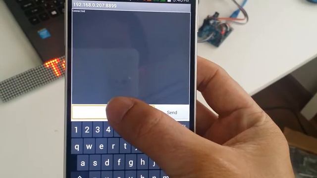 ARDUINO UNO + MAX7219 LED Dot metrix Display 8x8x10pcs + DHT11 + WiFi-232 смотреть онлайн