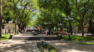 Кисловодск. Новый пешеходный бульвар проспекта Ленина. Июнь 2022 г. 4K